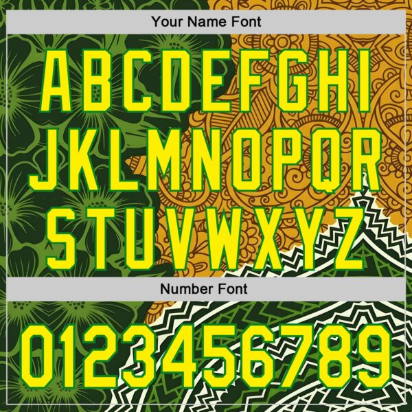 Custom Old Gold Light Yellow Grass Green Black-Red Black History Month Africa Tribal Authentic Baseball Jersey