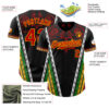 Custom Black Red Gold-Green Black History Month Africa Tribal Authentic Baseball Jersey