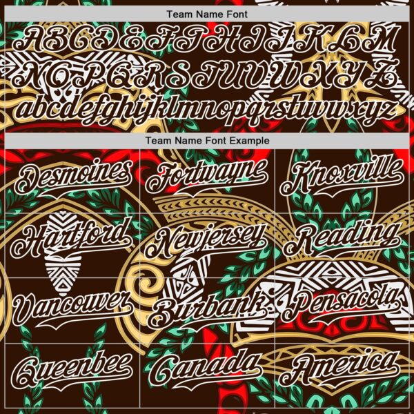 Custom Brown Green Red Yellow-White Black History Month Africa Tribal Authentic Baseball Jersey