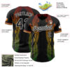 Custom Black Red Yellow Green-White Black History Month Africa Tribal Authentic Baseball Jersey
