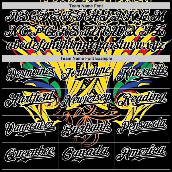 Custom Black Yellow Red Green-White Black History Month Africa Tribal Authentic Baseball Jersey