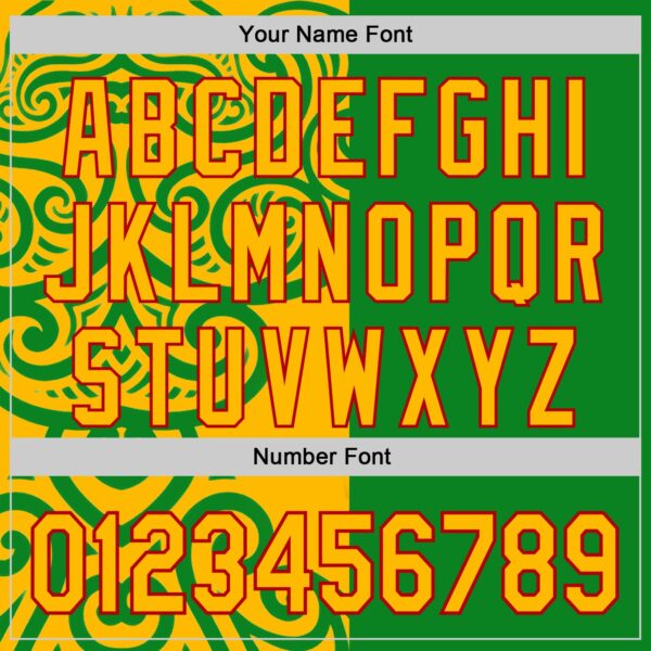 Custom Grass Green Gold Red-Black Black History Month Africa Tribal Authentic Baseball Jersey