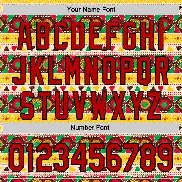 Custom Cream Red Yellow Green-Black 3D Pattern Design Black History Month African Ethnicity Style Authentic Baseball Jersey