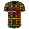 Custom Black Green Yellow Green-Fire Red 3D Pattern Design Black History Month African Ethnicity Style Authentic Baseball Jersey