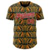 Custom Black Red Yellow Green-White 3D Pattern Design Black History Month African Ethnicity Style Authentic Baseball Jersey