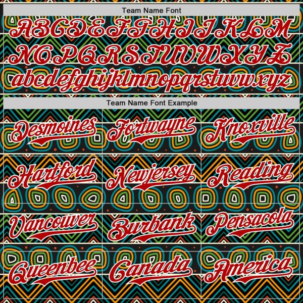 Custom Black Red Green Yellow-White 3D Pattern Design Black History Month African Ethnicity Style Authentic Baseball Jersey