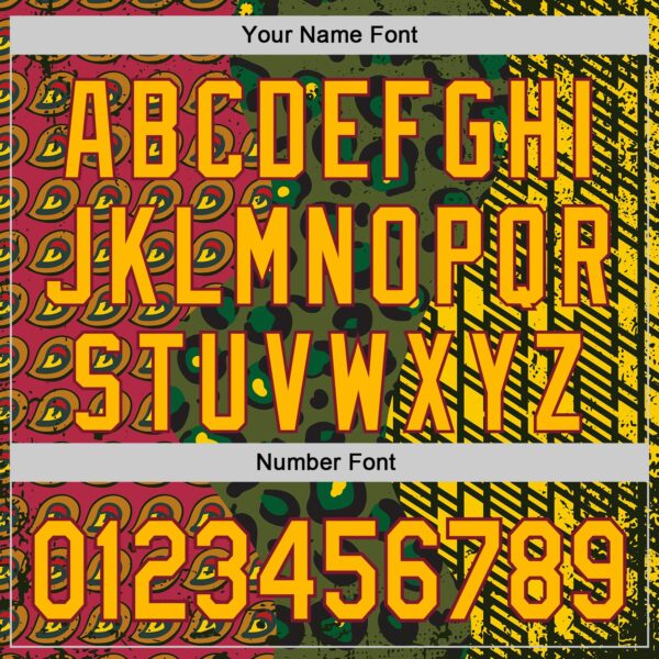 Custom Green Gold Crimson-Black 3D Pattern Design Black History Month African Ethnicity Style Animal Print Authentic Baseball Jersey