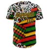 Custom White Black Red Green-Gold 3D Pattern Design Black History Month Abstract Geometric Animal Print Authentic Baseball Jersey