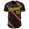 Custom Black Gold Red Cream-Kelly Green 3D Pattern Design Black History Month Abstract Authentic Baseball Jersey