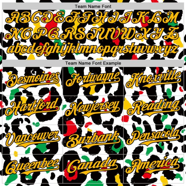 Custom White Gold Black Green-Red 3D Pattern Design Black History Month Animal Print Authentic Baseball Jersey