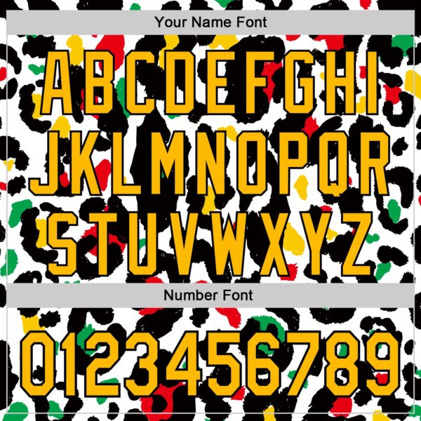 Custom White Gold Black Green-Red 3D Pattern Design Black History Month Animal Print Authentic Baseball Jersey