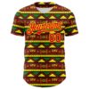 Custom Green Fire Red Light Yellow-Black 3D Pattern Design Black History Month African Ethnicity Style Abstract Geometric Authentic Baseball Jersey