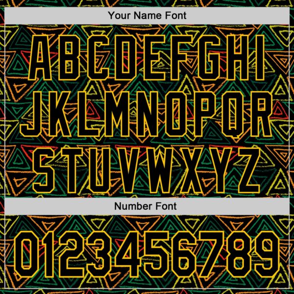 Custom Black Red Green-Yellow 3D Pattern Design Black History Month African Ethnicity Style Abstract Geometric Authentic Baseball Jersey