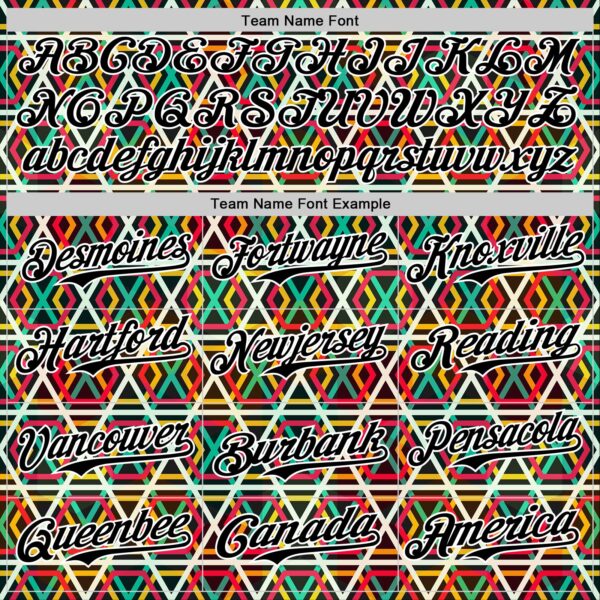 Custom Black Red Green Yellow-White 3D Pattern Design Black History Month African Ethnicity Style Abstract Geometric Authentic Baseball Jersey