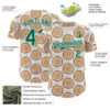 Custom White Kelly Green Yellow-Red 3D Pattern Design Black History Month African Ethnicity Style Authentic Baseball Jersey