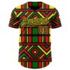 Custom Green Black Red-Light Yellow 3D Pattern Design Black History Month African Ethnicity Style Abstract Geometric Authentic Baseball Jersey