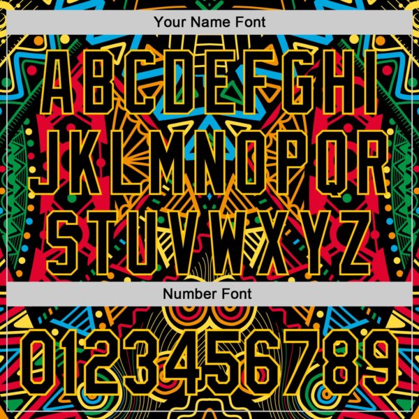 Custom Black Green Yellow Red-Blue 3D Pattern Design Black History Month African Ethnicity Style Abstract Geometric Authentic Baseball Jersey