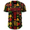 Custom Black Fire Red Green-Yellow 3D Pattern Design Black History Month African Ethnicity Style Abstract Geometric Authentic Baseball Jersey