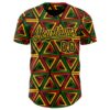 Custom Black Yellow Green-Red 3D Pattern Design Black History Month African Ethnicity Style Abstract Geometric Authentic Baseball Jersey
