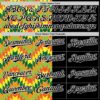 Custom Black Yellow Green Red-Orange 3D Pattern Design Black History Month African Ethnicity Style Abstract Geometric Authentic Baseball Jersey