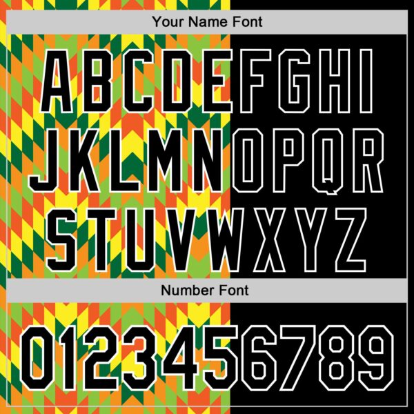 Custom Black Yellow Green Red-Orange 3D Pattern Design Black History Month African Ethnicity Style Abstract Geometric Authentic Baseball Jersey