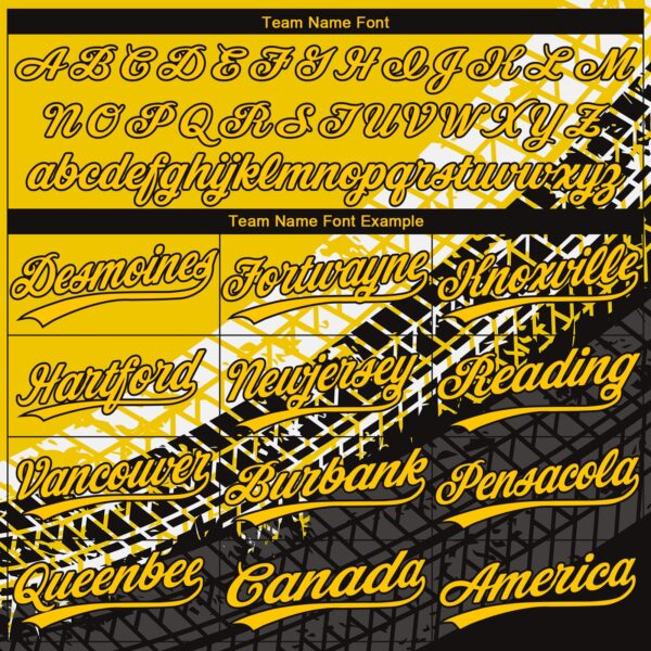 Custom Gold Gold-Black 3D Pattern Design Authentic Baseball Jersey