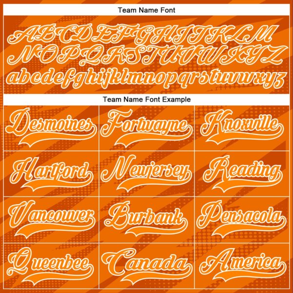 Custom Bay Orange White Lightning Hockey Lace Neck Jersey