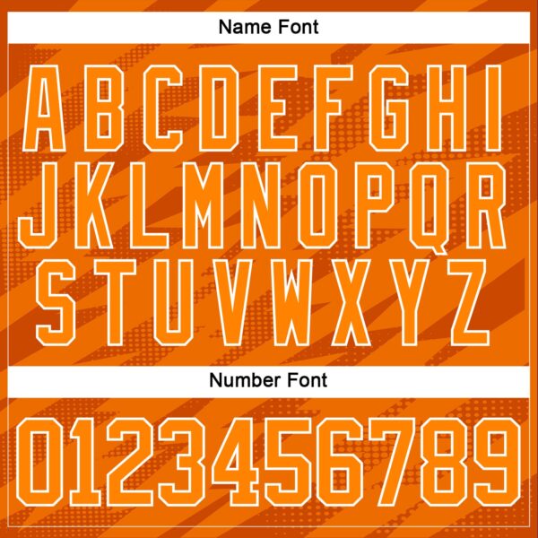 Custom Bay Orange White Lightning Hockey Lace Neck Jersey