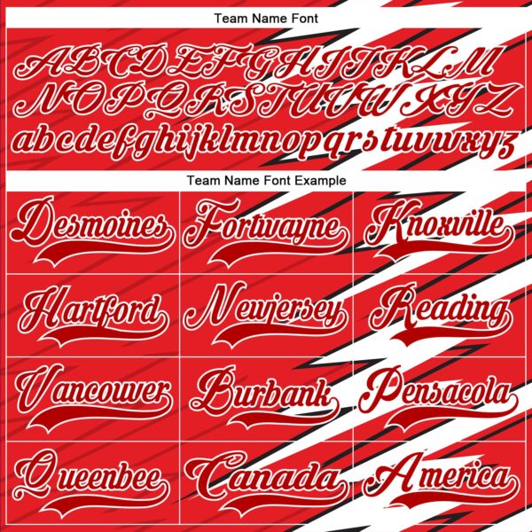 Custom Red Black-White Lightning Hockey Lace Neck Jersey