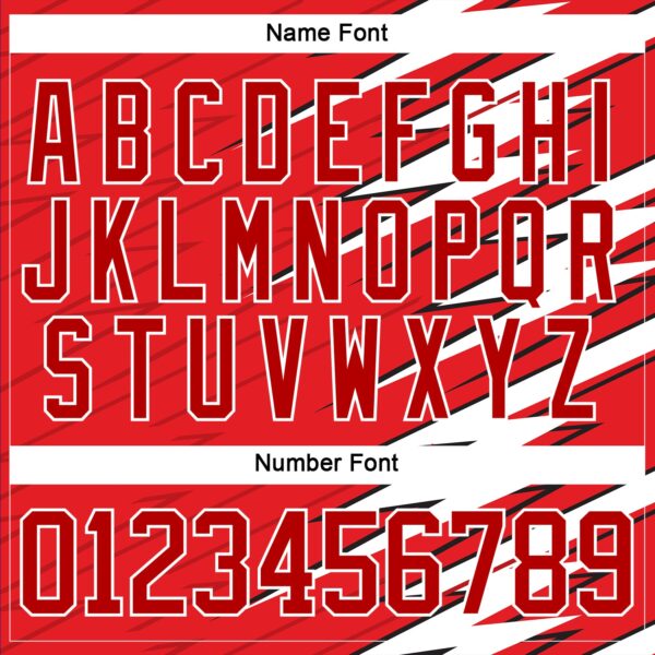 Custom Red Black-White Lightning Hockey Lace Neck Jersey