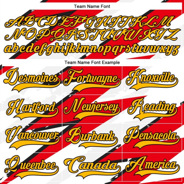 Custom Fire Red Gold Black-White Lightning Hockey Lace Neck Jersey