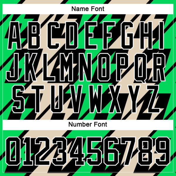 Custom Black Green Cream-White Lightning Hockey Lace Neck Jersey