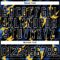 Custom Black Yellow Blue-White Lightning Hockey Lace Neck Jersey