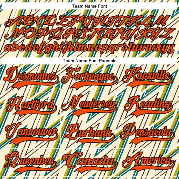 Custom Cream Orange Green Yellow-Black Lightning Hockey Lace Neck Jersey