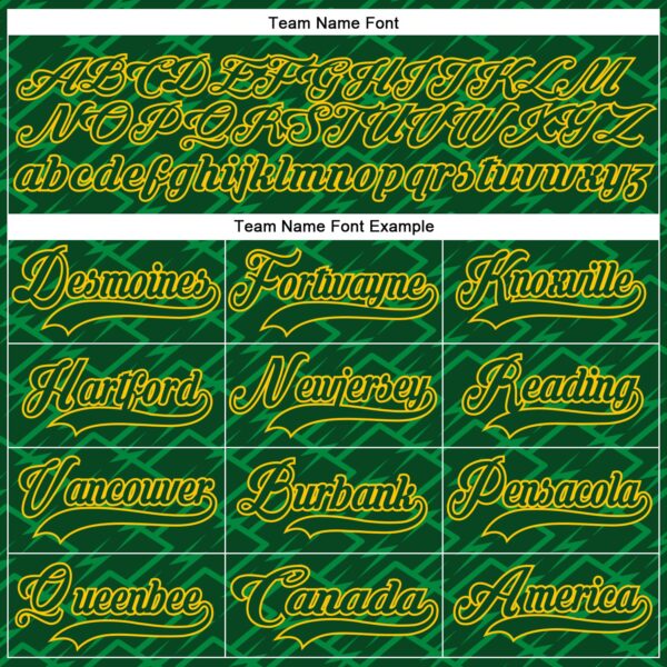 Custom Green Yellow Lightning Hockey Lace Neck Jersey