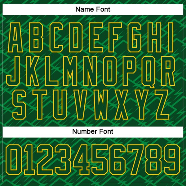 Custom Green Yellow Lightning Hockey Lace Neck Jersey