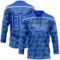 Custom Thunder Blue White Lightning Hockey Lace Neck Jersey