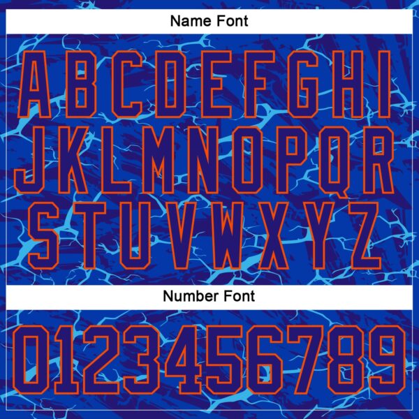 Custom Dark Purple Blue-Orange Lightning Hockey Lace Neck Jersey