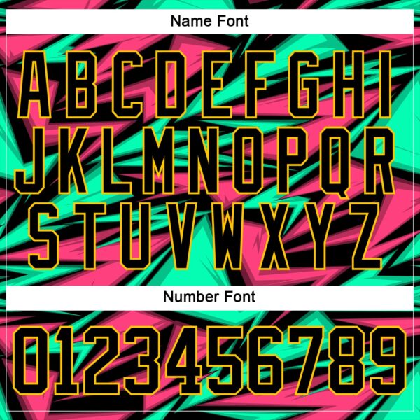 Custom Black Green Pink-Yellow Lightning Hockey Lace Neck Jersey