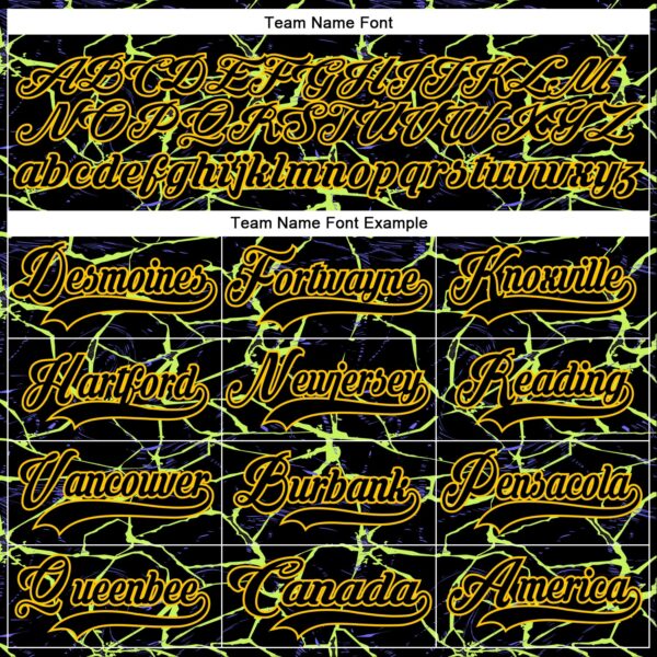 Custom Black Yellow-Purple Lightning Hockey Lace Neck Jersey