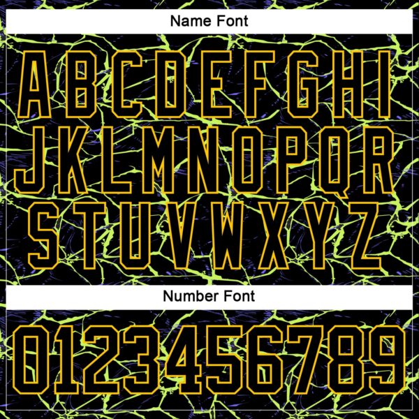 Custom Black Yellow-Purple Lightning Hockey Lace Neck Jersey