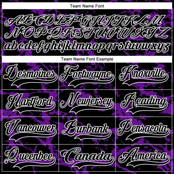 Custom Black Purple-White Lightning Hockey Lace Neck Jersey