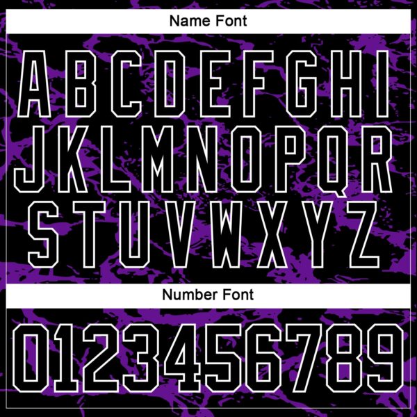 Custom Black Purple-White Lightning Hockey Lace Neck Jersey