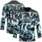 Custom Black Blue-White Lightning Hockey Lace Neck Jersey