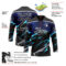 Custom Black Blue Gray-White Lightning Hockey Lace Neck Jersey