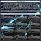 Custom Black Blue Gray-White Lightning Hockey Lace Neck Jersey