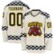Custom Cream Black Yellow Red-Blue Plaid Hockey Jersey