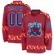 Custom Maroon Royal Orange Black-White Plaid Hockey Jersey
