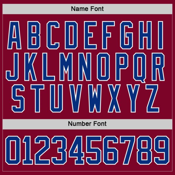 Custom Maroon Royal Orange Black-White Plaid Hockey Jersey