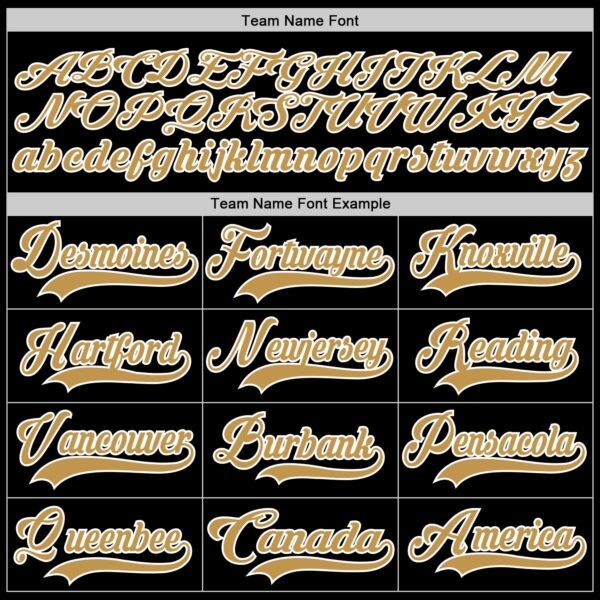 Custom Black Old Gold-White Plaid Hockey Jersey